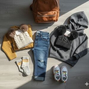 Cozy Knit Pom-Pom Hat for Kids